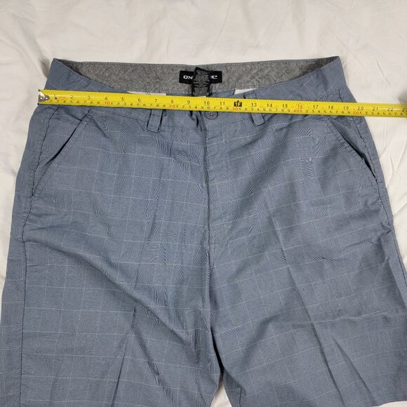 ONeill Mens 38 Gray Checkered Board Shorts Summer Beach Pool Casual Athletic - Picture 6 of 9
